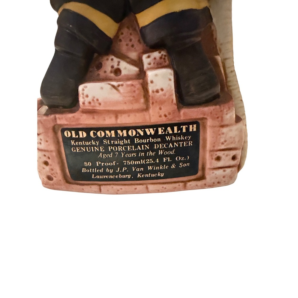 Old Commonwealth Firefighter Porcelain Decanter Van Winkle Bourbon 750ml 9 inch - Picture 4 of 10